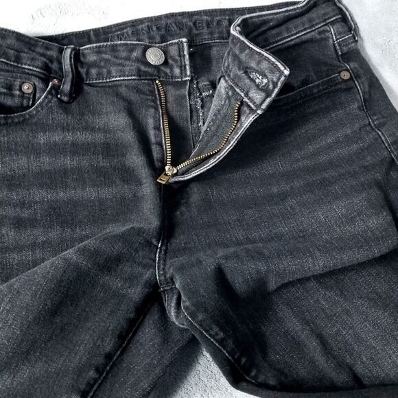 American eagle Jeans Mens 31×32 Black Slim AIR Flex - Picture 8 of 13